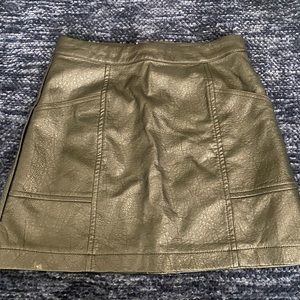 Girl's Black FauxLeather Skirt